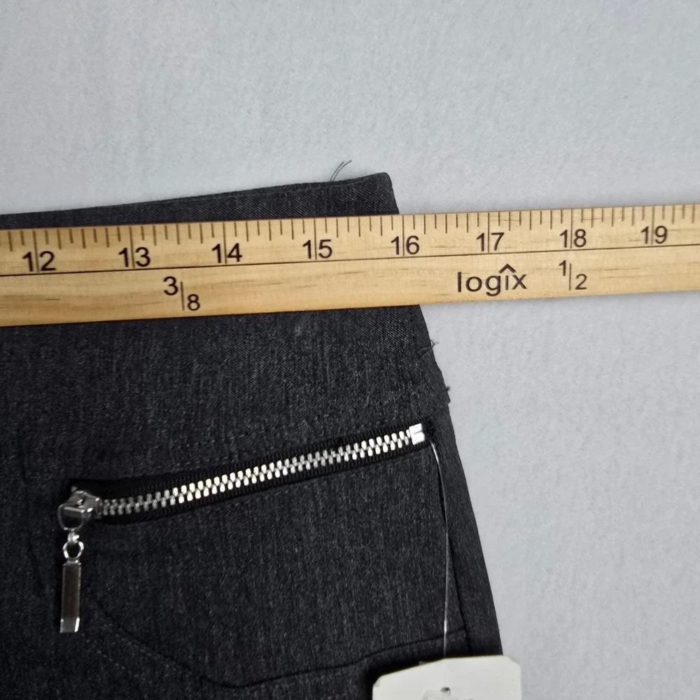 Joe B XL Charcoal Gray Pencil Skirt Career Zip Accent business Casual Bodycon‎
